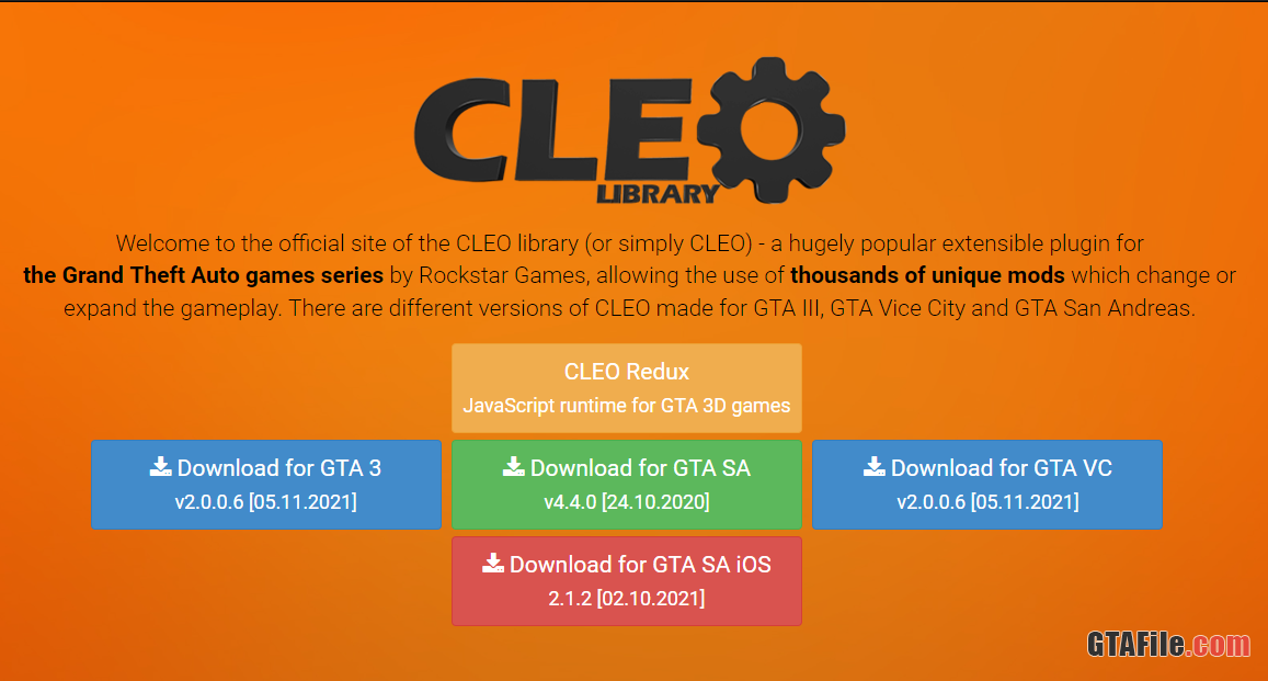 CLEO library last version for GTA: San Andreas